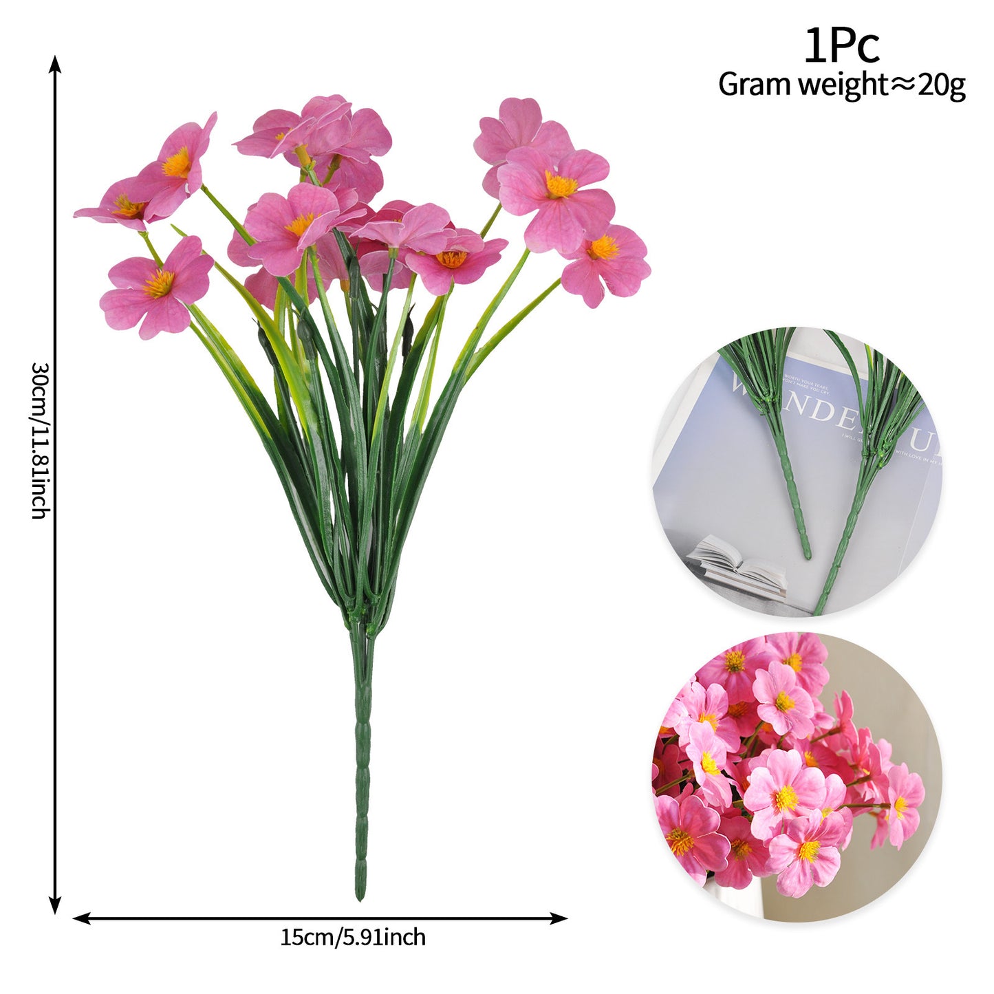 Everlasting Spring Daisy Bundles - Vibrant UV-Resistant Artificial Flowers for Porch, Patio & Garden Decor