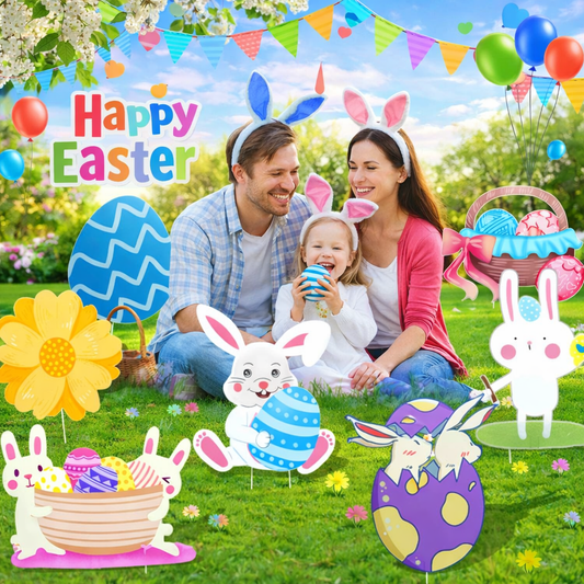 Handmade Easter Bunny & Carrot Garland - Whimsical Spring Home Decor