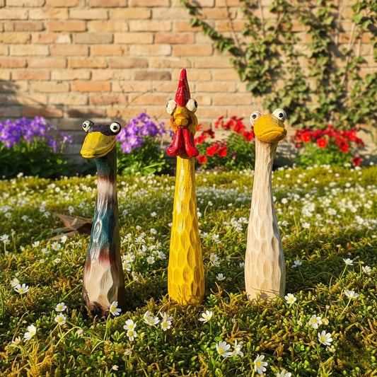 "The Screamers" – Hilarious 3-Piece Garden Poultry Set
