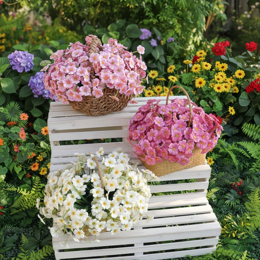 Everlasting Spring Daisy Bundles - Vibrant UV-Resistant Artificial Flowers for Porch, Patio & Garden Decor