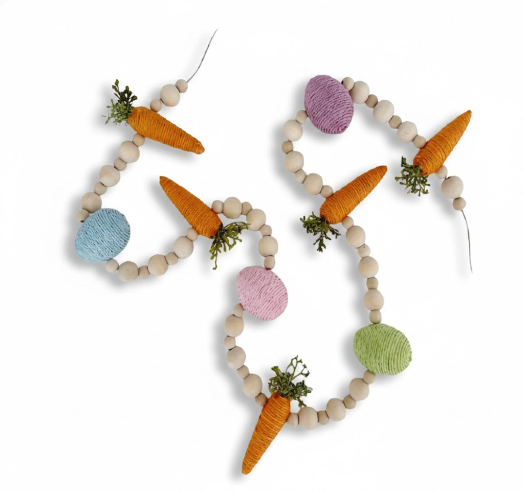 Handmade Easter Rabbit & Carrot Garland