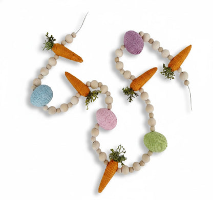 Handmade Easter Rabbit & Carrot Garland