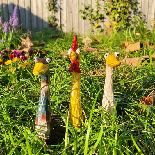 "The Screamers" – Hilarious 3-Piece Garden Poultry Set